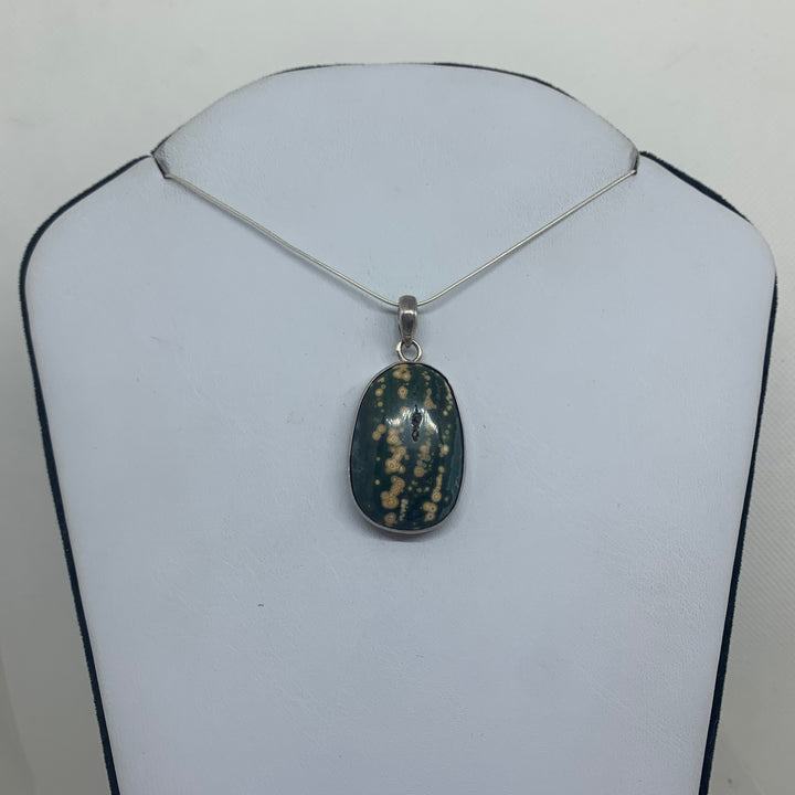 Ocean Jasper Pendant SS P8