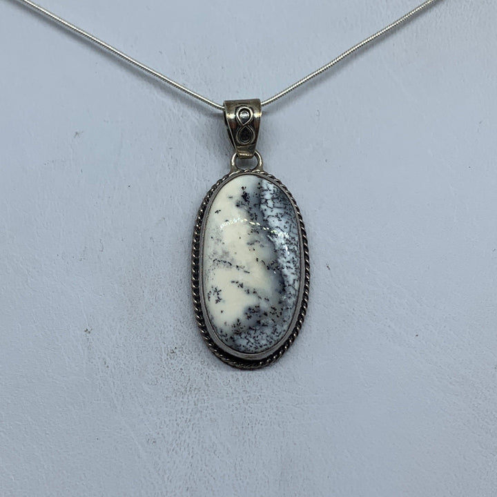 Dendritic Agate Pendant SS P14