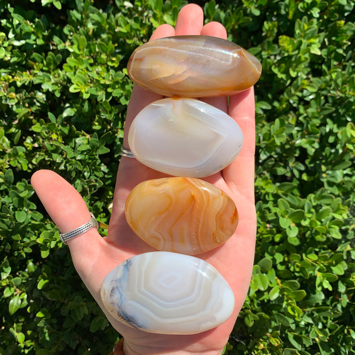 Banded Agate Palm Stone PS29-1