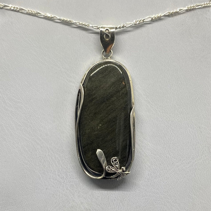 Silversheen Obsidan SS Pendant TM1545