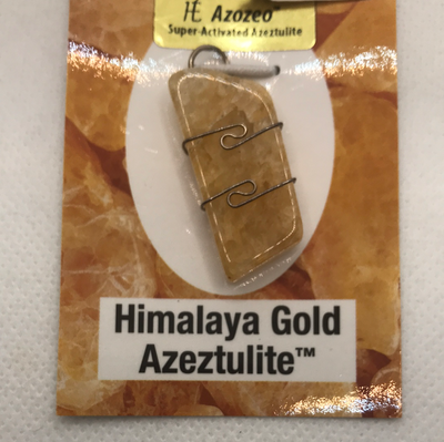 Azeztulite-Himalyan Gold Wrapped Pendant