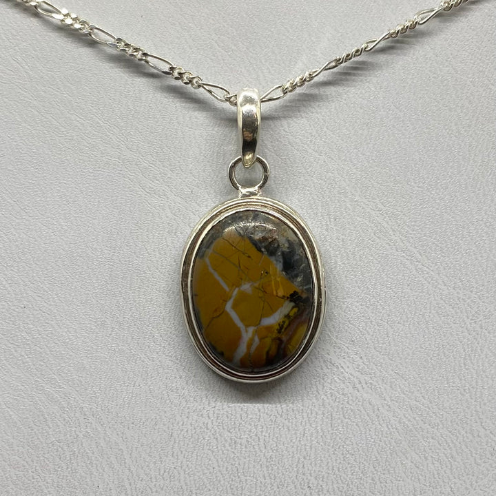 Painted Jasper SS Pendant-TM1610