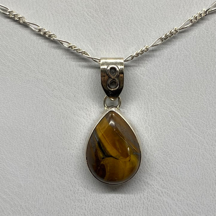 Tigers Eye SS Pendant-TM1597