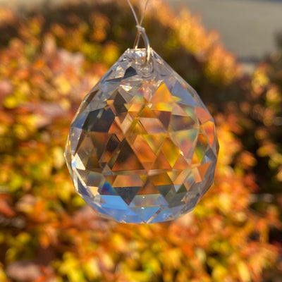 Faceted Sphere Crystal Prism