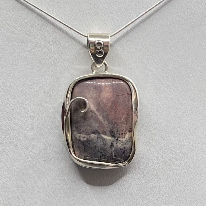 Porcelain Jasper SS Pendant-TM191