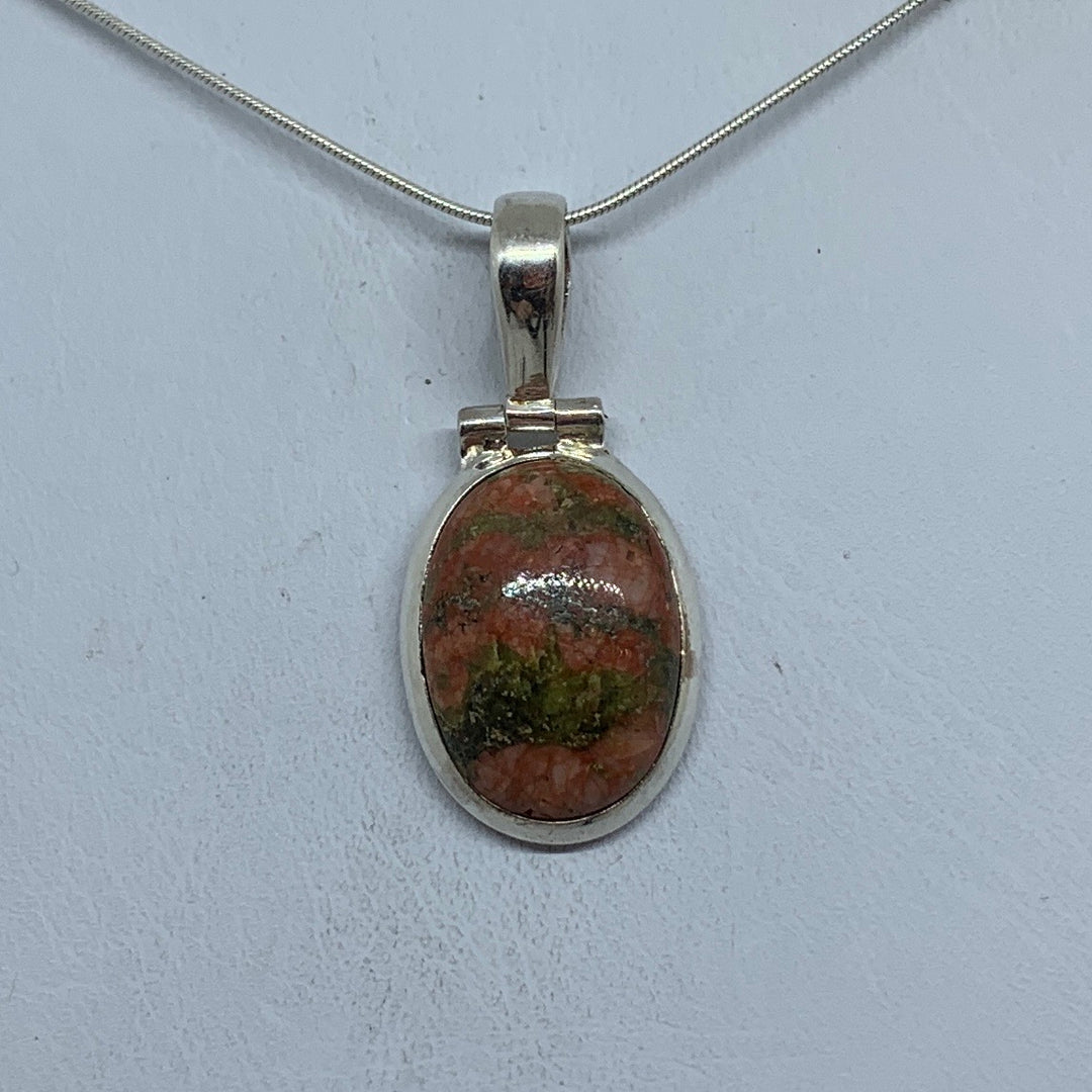 Unakite Pendant SS P10