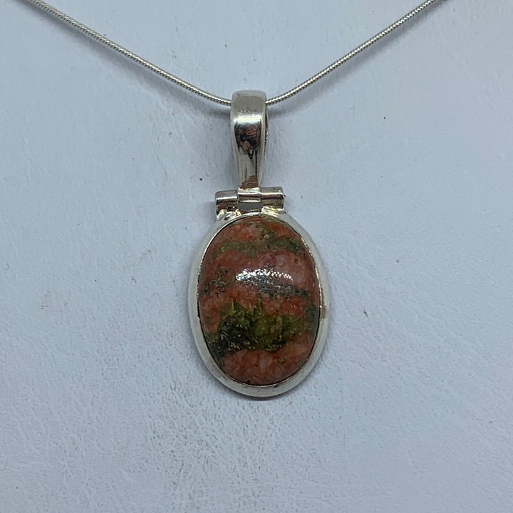 Unakite Pendant SS P10