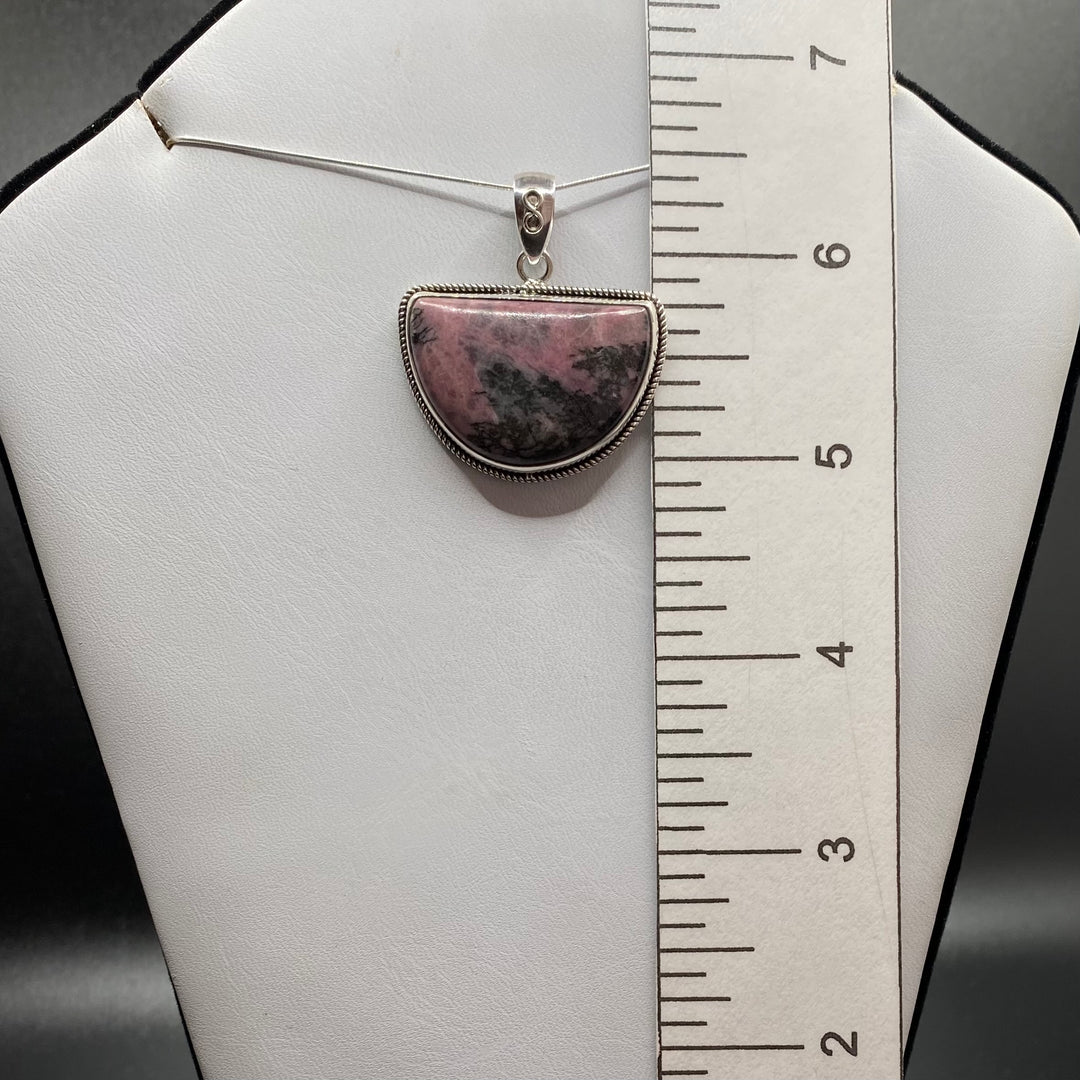 Rhodonite SS Pendant-TM195