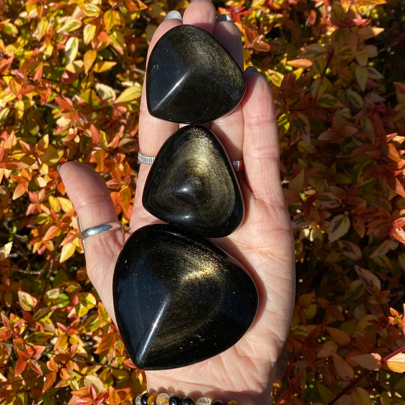 Goldsheen Obsidian Heart-HT15-3