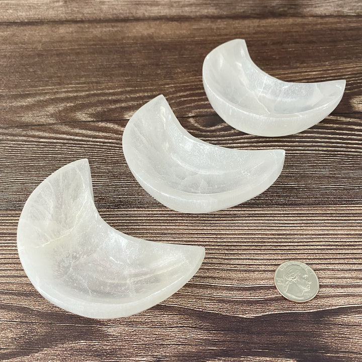 Selenite Moon Bowl