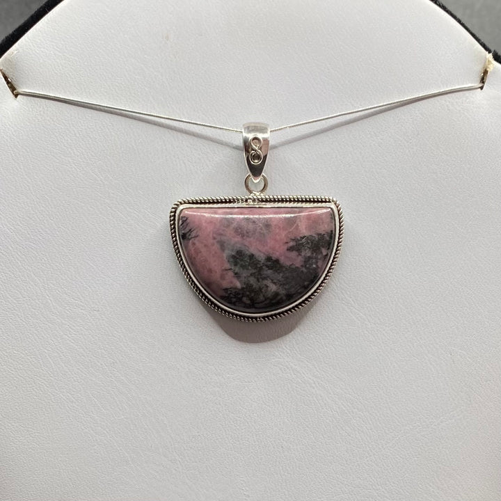 Rhodonite SS Pendant-TM195