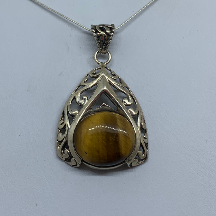 Tigers Eye Pendant SS CCEP167