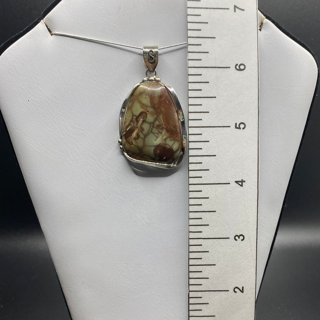 Oregon Blood Agate SS Pendant-TM139