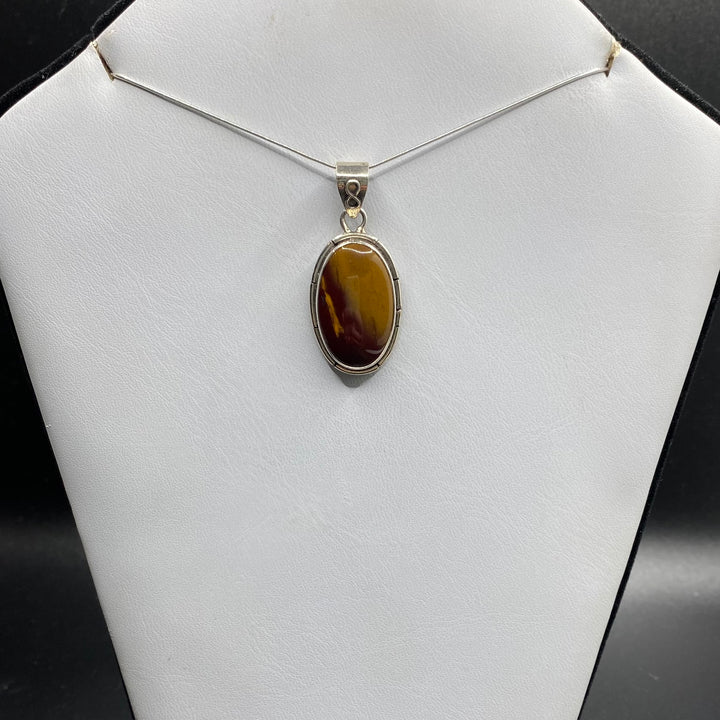 Mookaite Jasper Oval SS Pendant-TM127