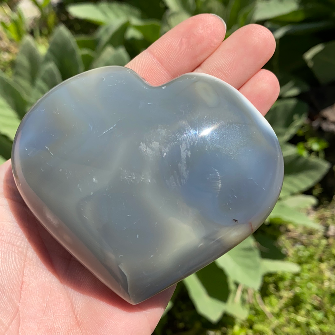 Banded Agate Heart-HT10-3WZ