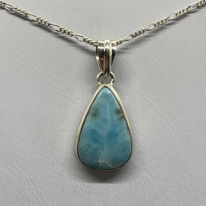 Larimar  pendant SS  -GBP040