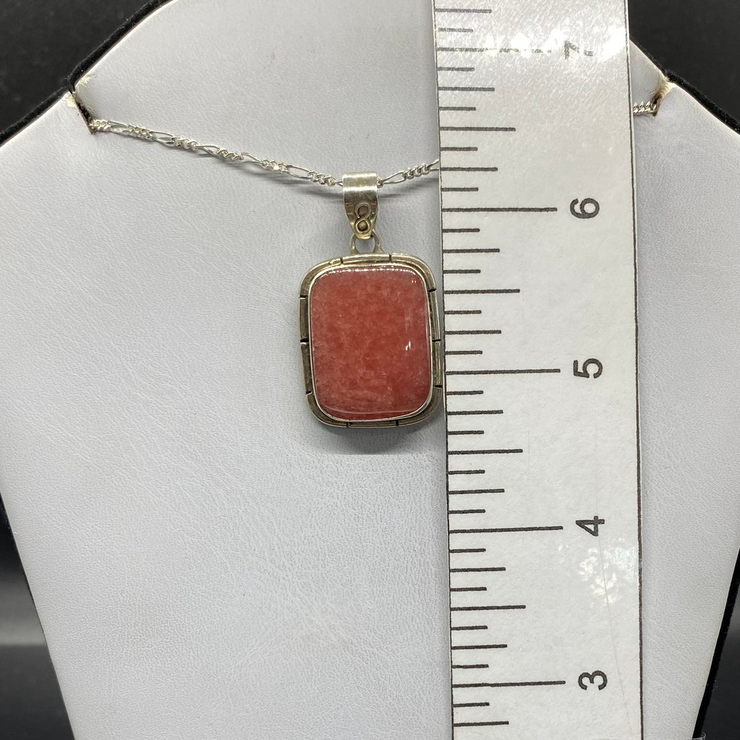 Rhodochrosite SS Pendant-TM1526