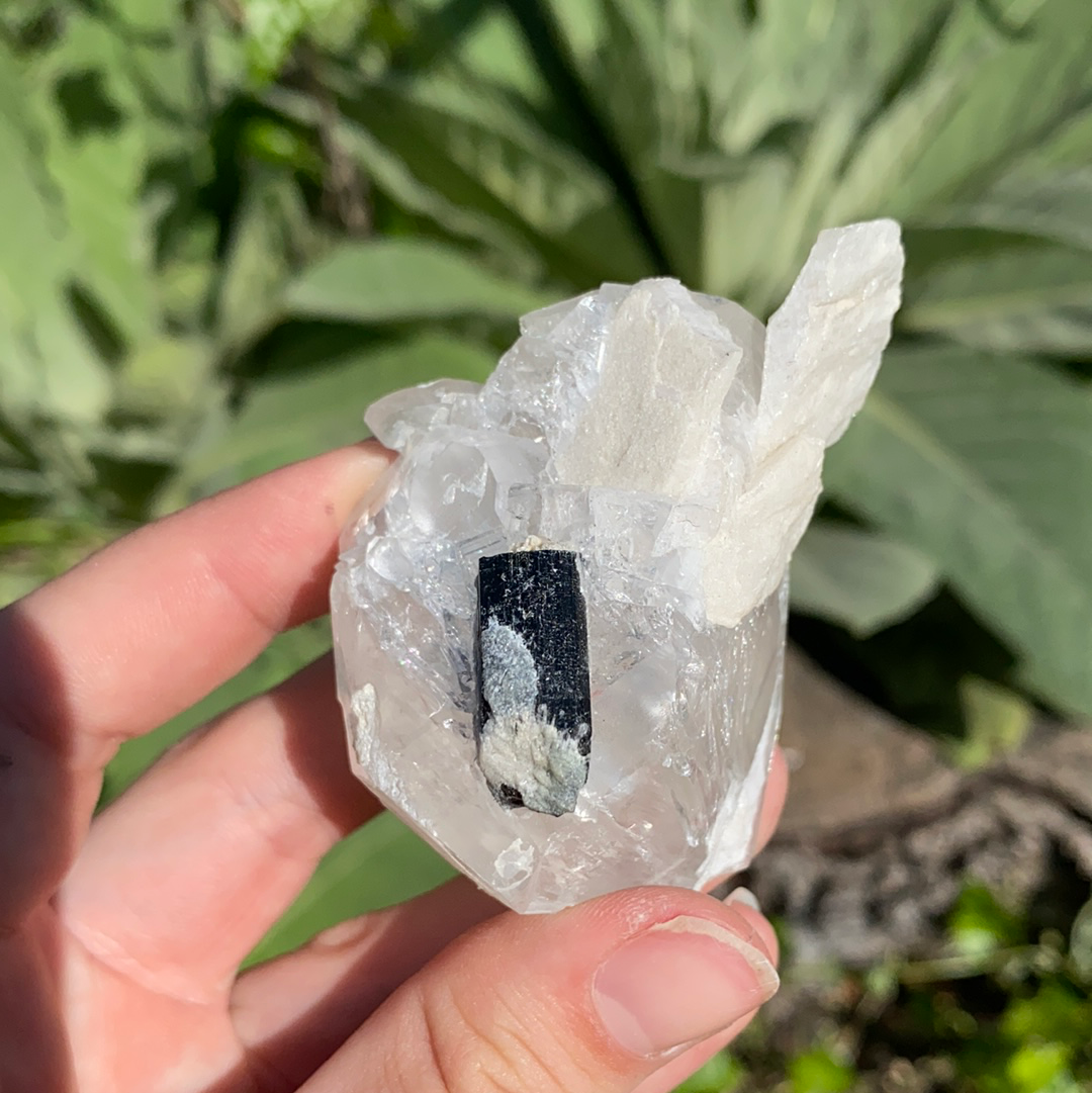 Green Tourmaline in Quartz GTM1-6