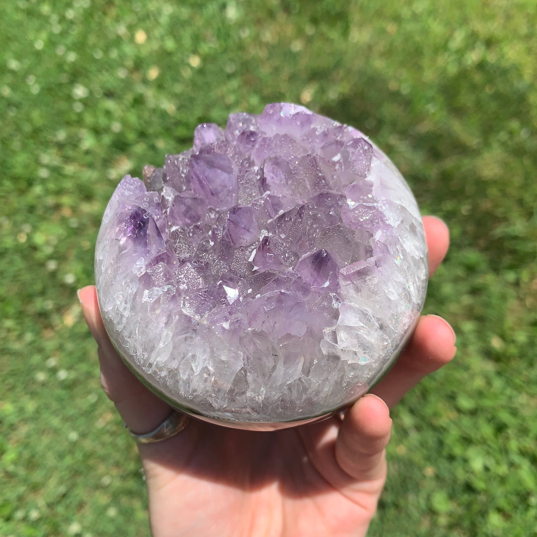 Amethyst Sphere Half-n-Half JC100