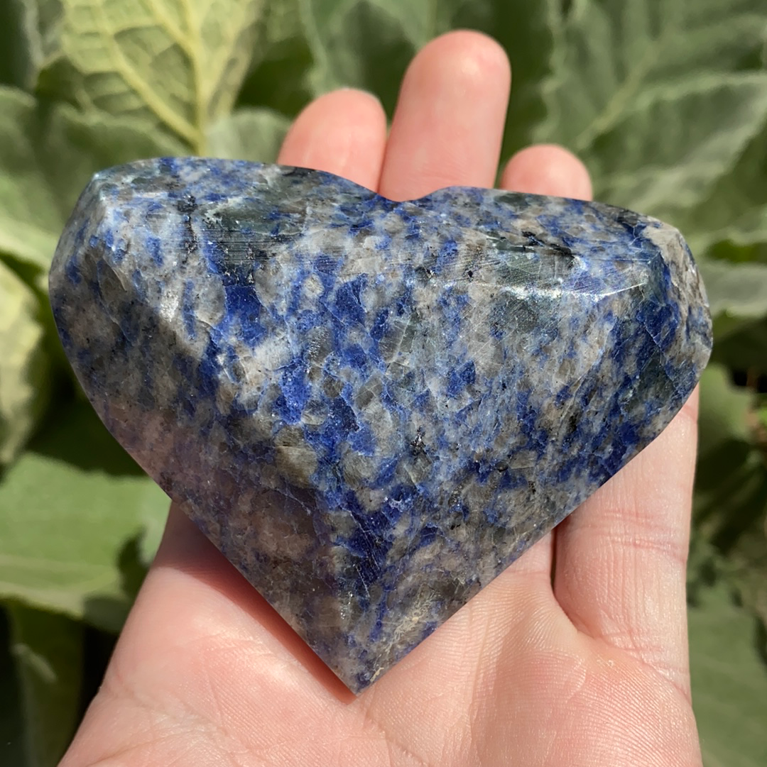 Sodalite Faceted Heart-HT3-2