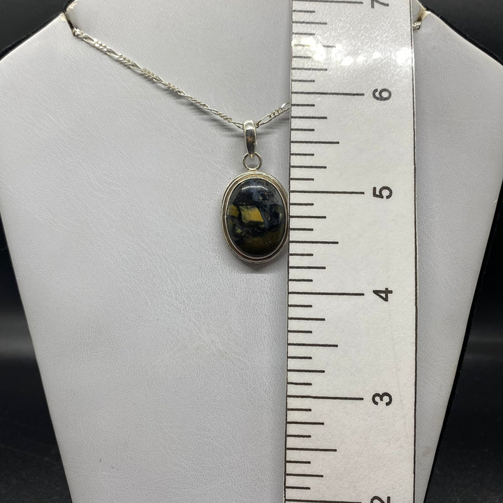 Painted Jasper SS Pendant-TM1634