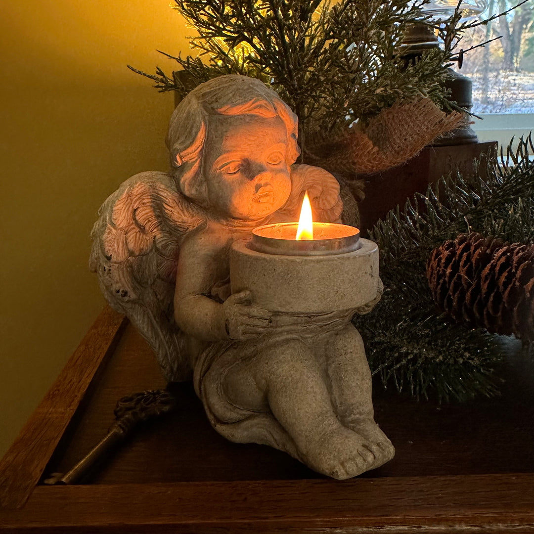 Stone Angel Tealight Holder