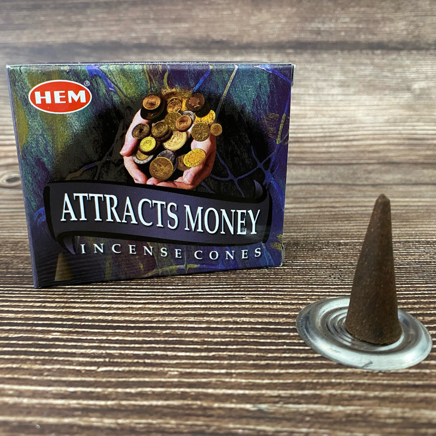 HEM - Attracts Money Cone Incense (10 pack)