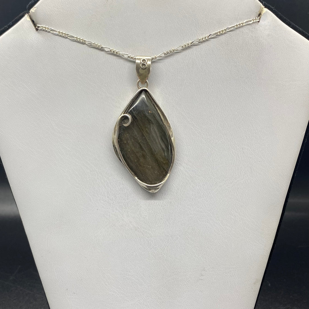 Labradorite pendant SS  -TM973