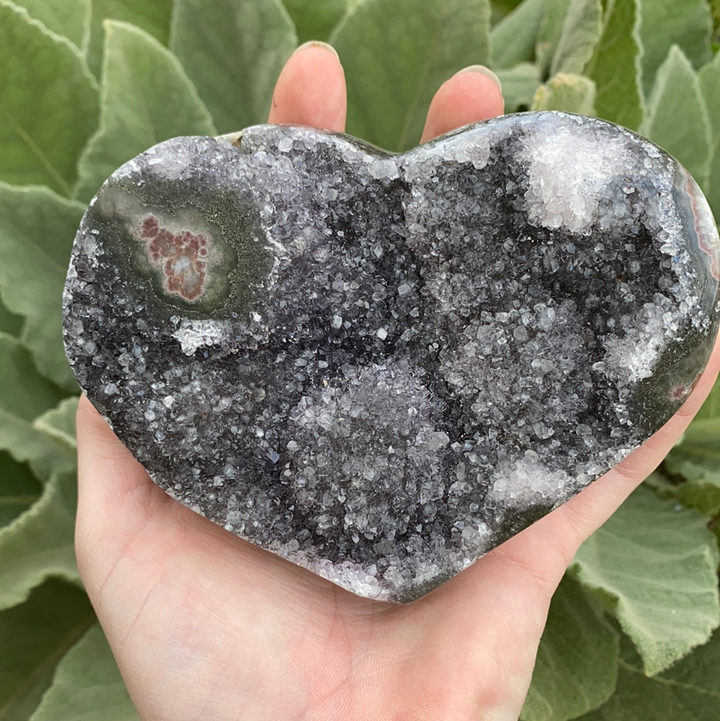 Amethyst Druzy Heart-HT1-5