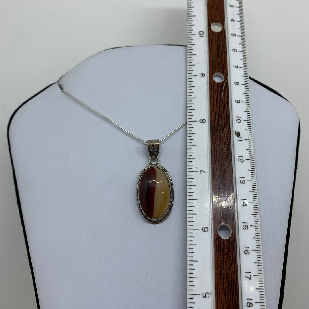 Mookaite Jasper Pendant SS P7