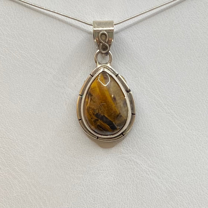 Tigers Eye SS Pendant-TM239