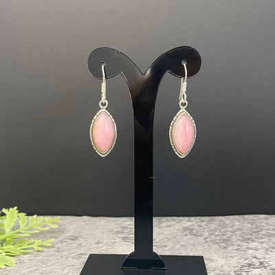 Pink Opal Marquise-SS Earrings-Wires-OER-W003a