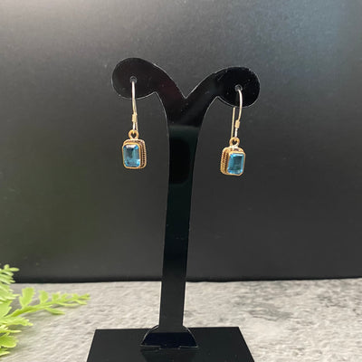 Blue Topaz Wire Earrings GF -TM017