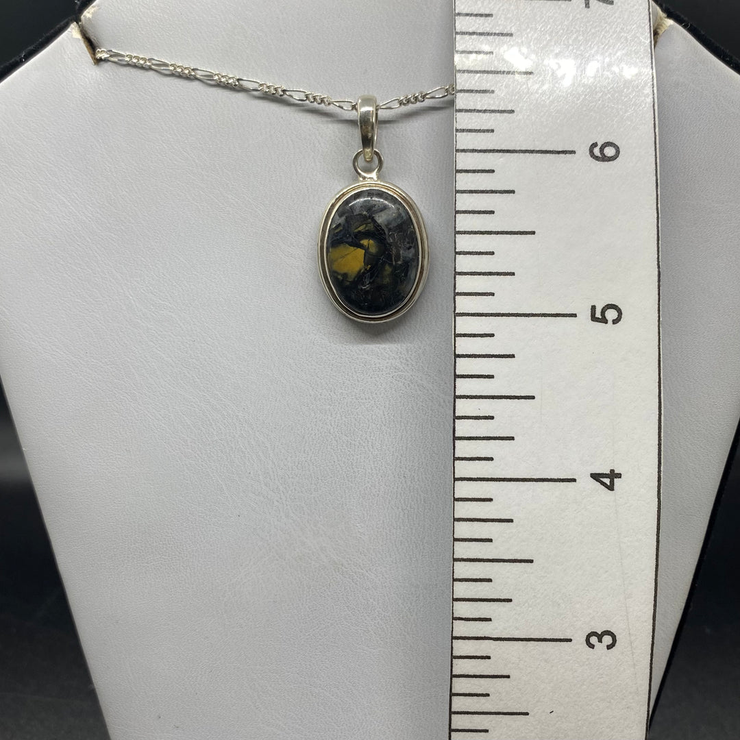 Painted Jasper SS Pendant-TM1617