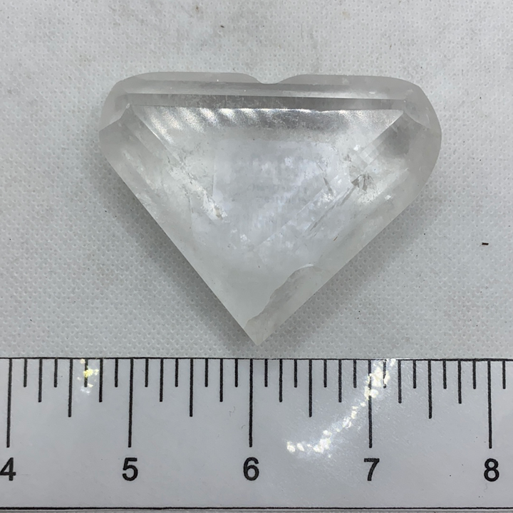 Clear Quartz Faceted Heart-HT3-9