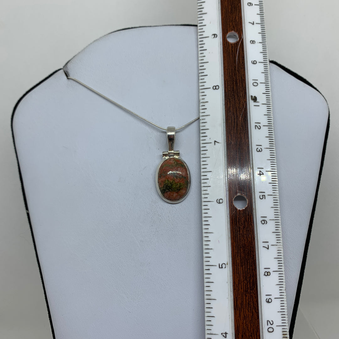 Unakite Pendant SS P10