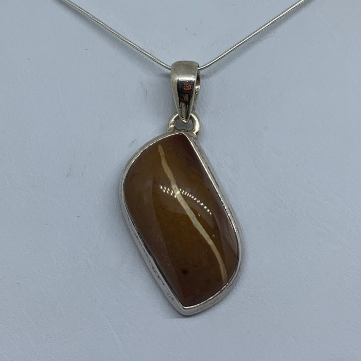 Mookaite Jasper Pendant SS b P7