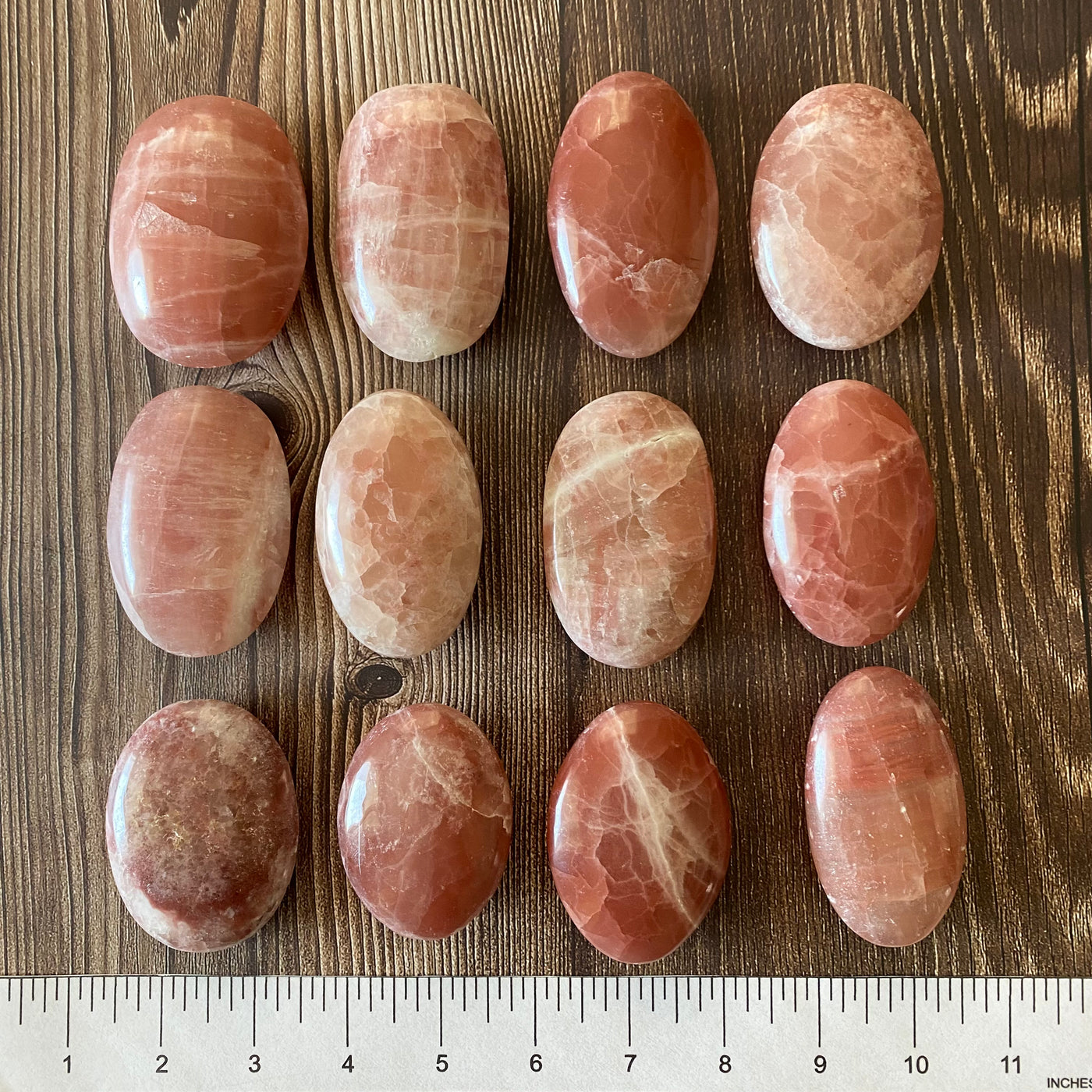 Strawberry Calcite Palm Stone PS39-2