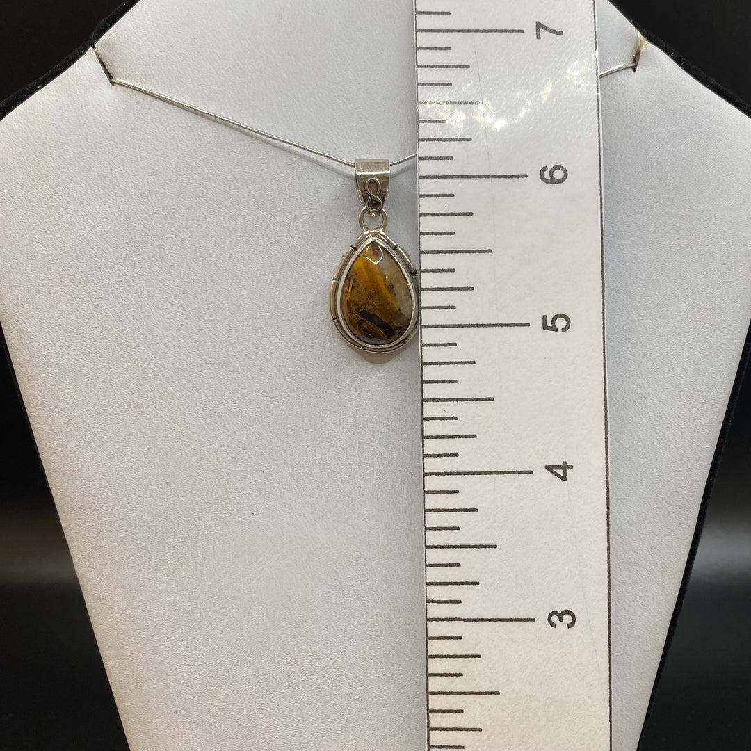 Tigers Eye SS Pendant-TM239