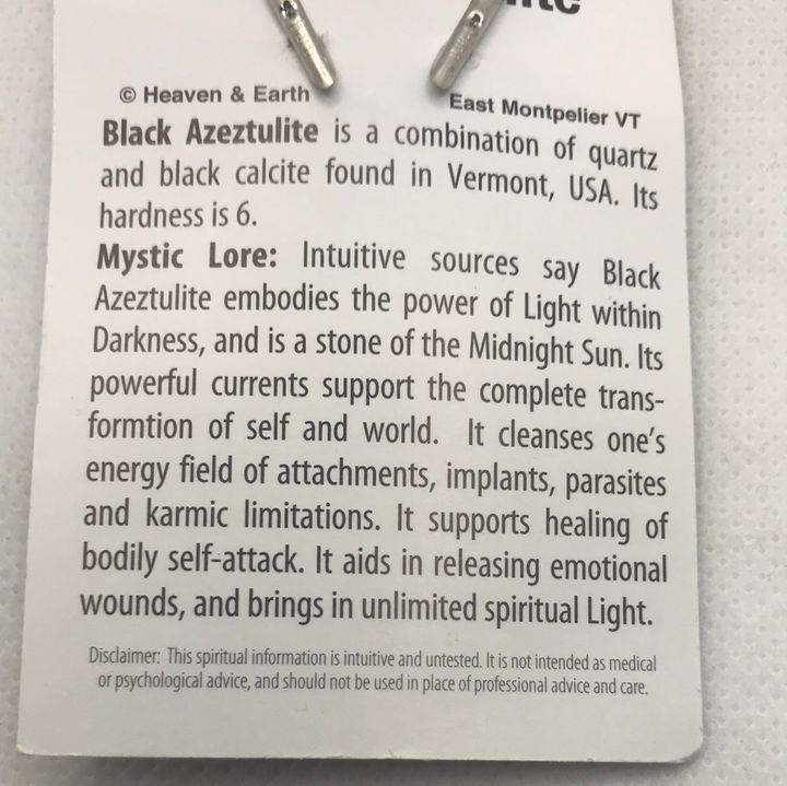 Azeztulite- Black Wrapped Pendant