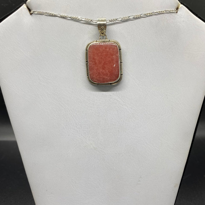 Rhodochrosite SS Pendant-TM1526