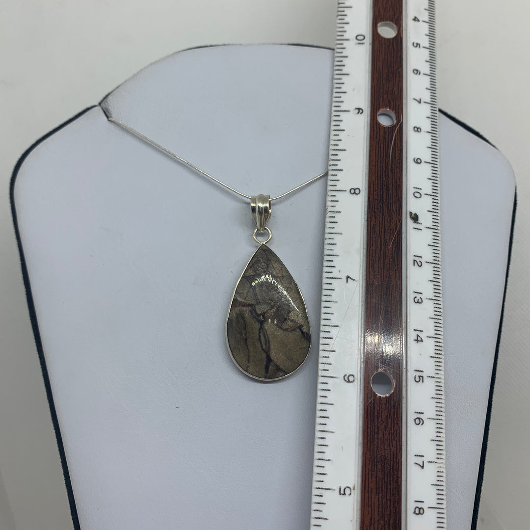 Mushroom Jasper Pendant SS P9