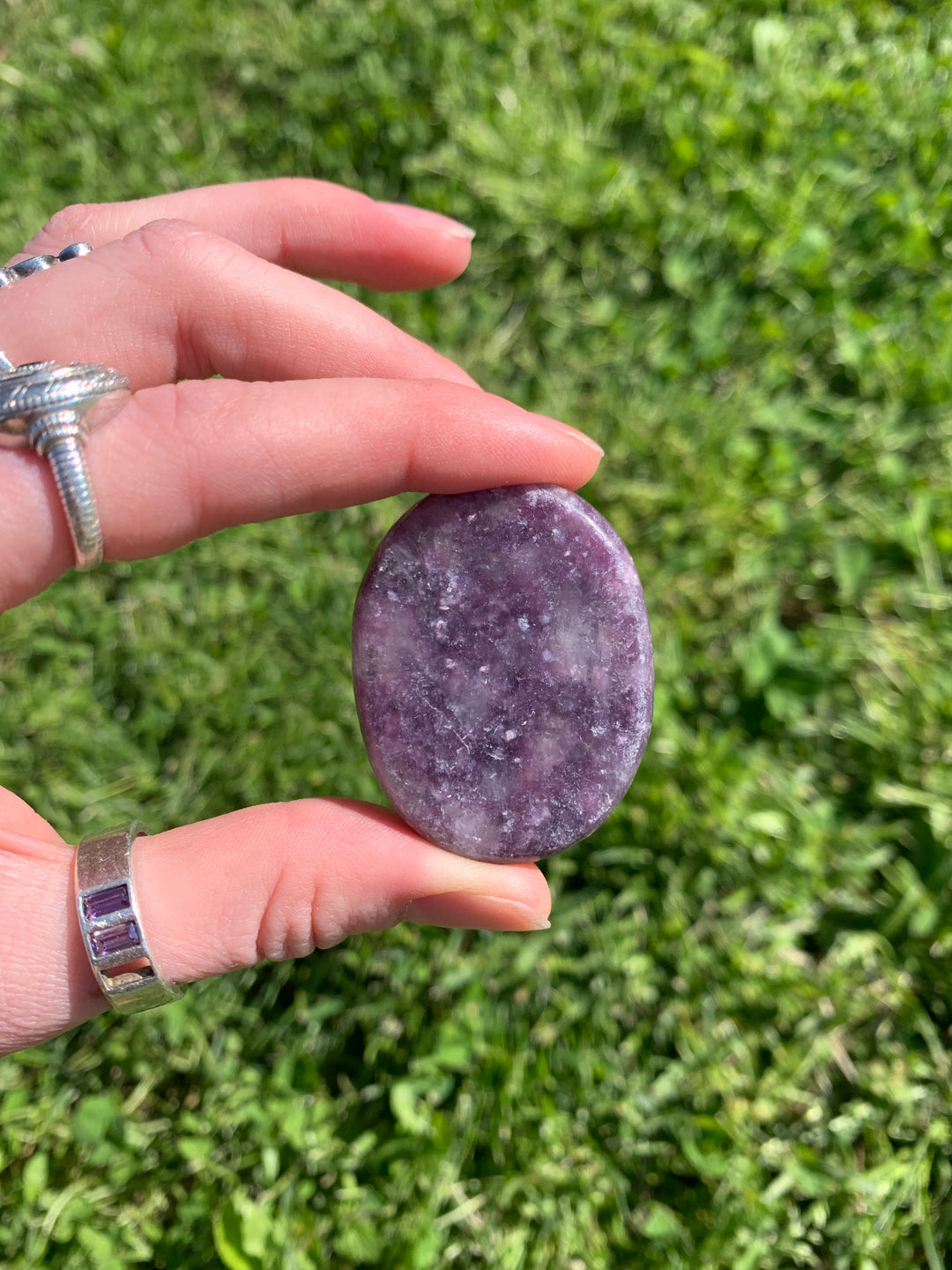 Lepidolite Flat Stone