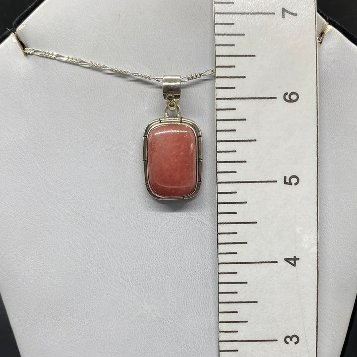 Rhodochrosite SS Pendant-TM1523