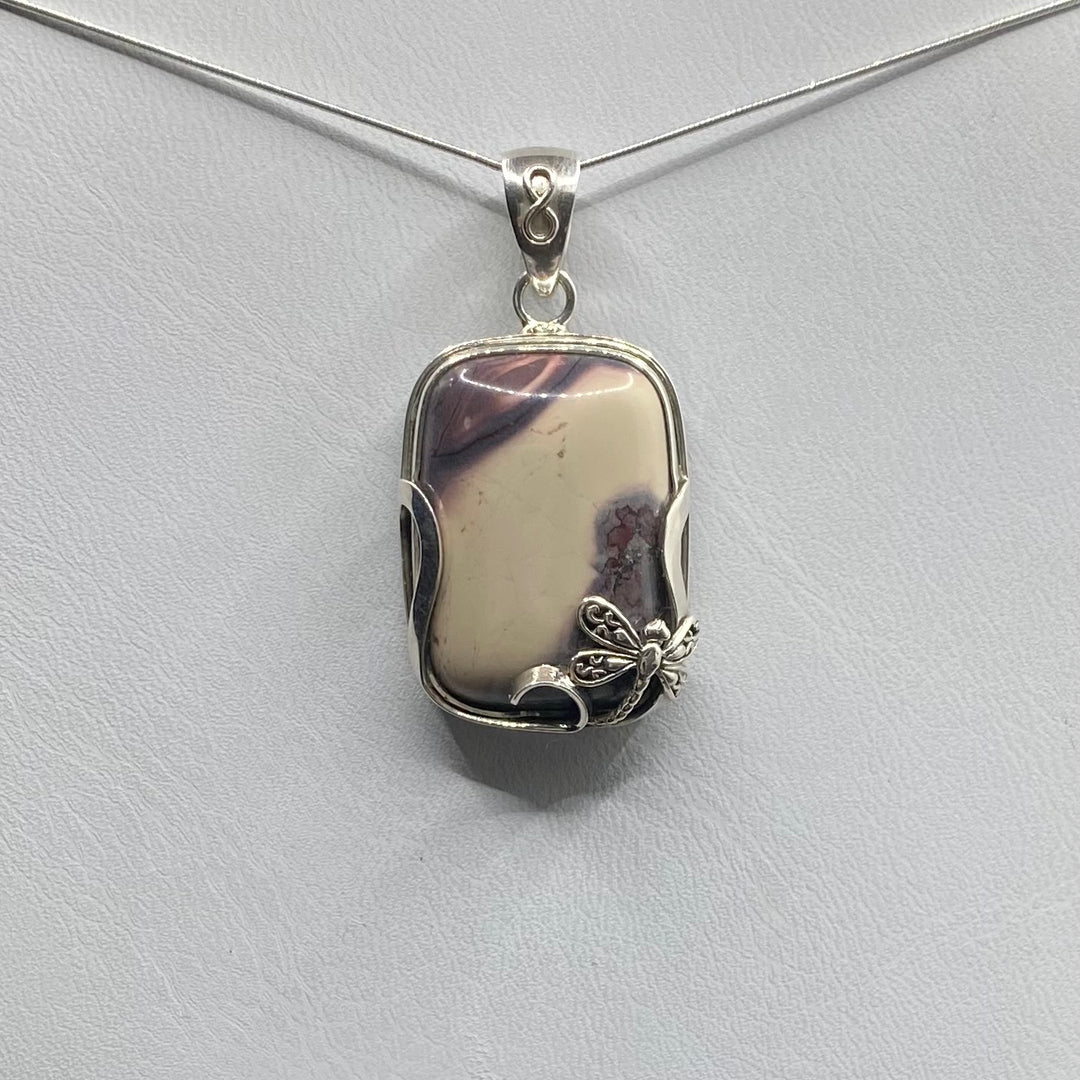 Porcelain Jasper SS Pendant-TM138