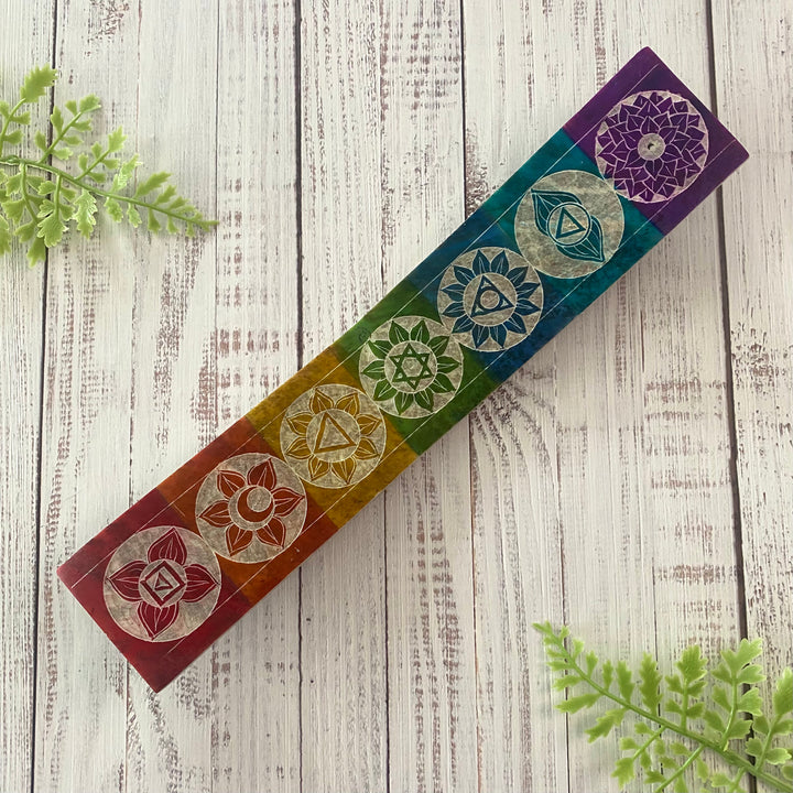 Chakra Soapstone Incense Holder