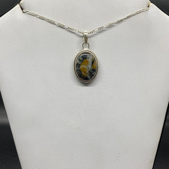 Painted Jasper SS Pendant-TM1633