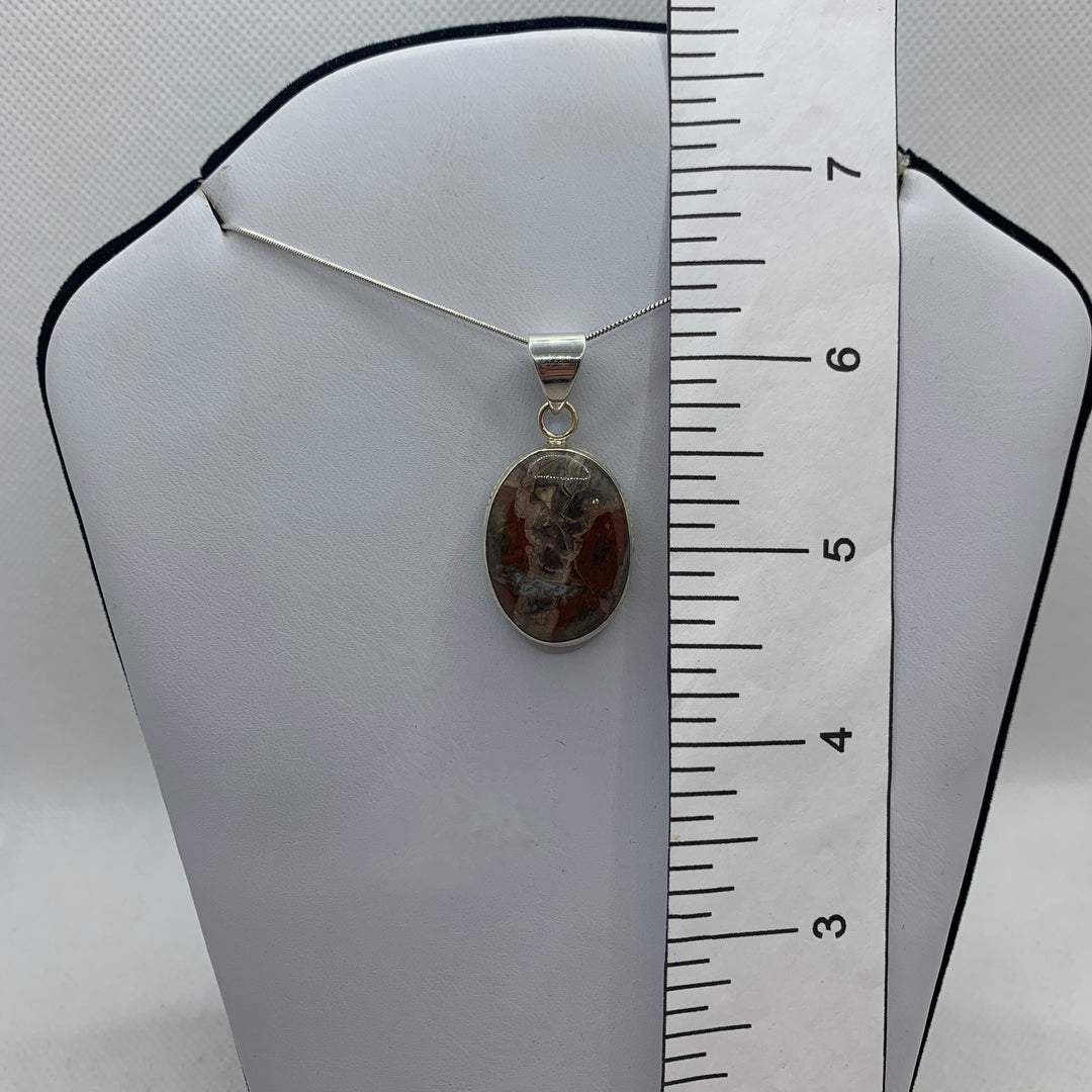 Mushroom Jasper SS Pendant-PD8 P9