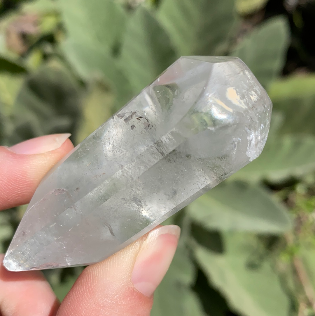 Clear Quartz Faceted Heart-HT3-9