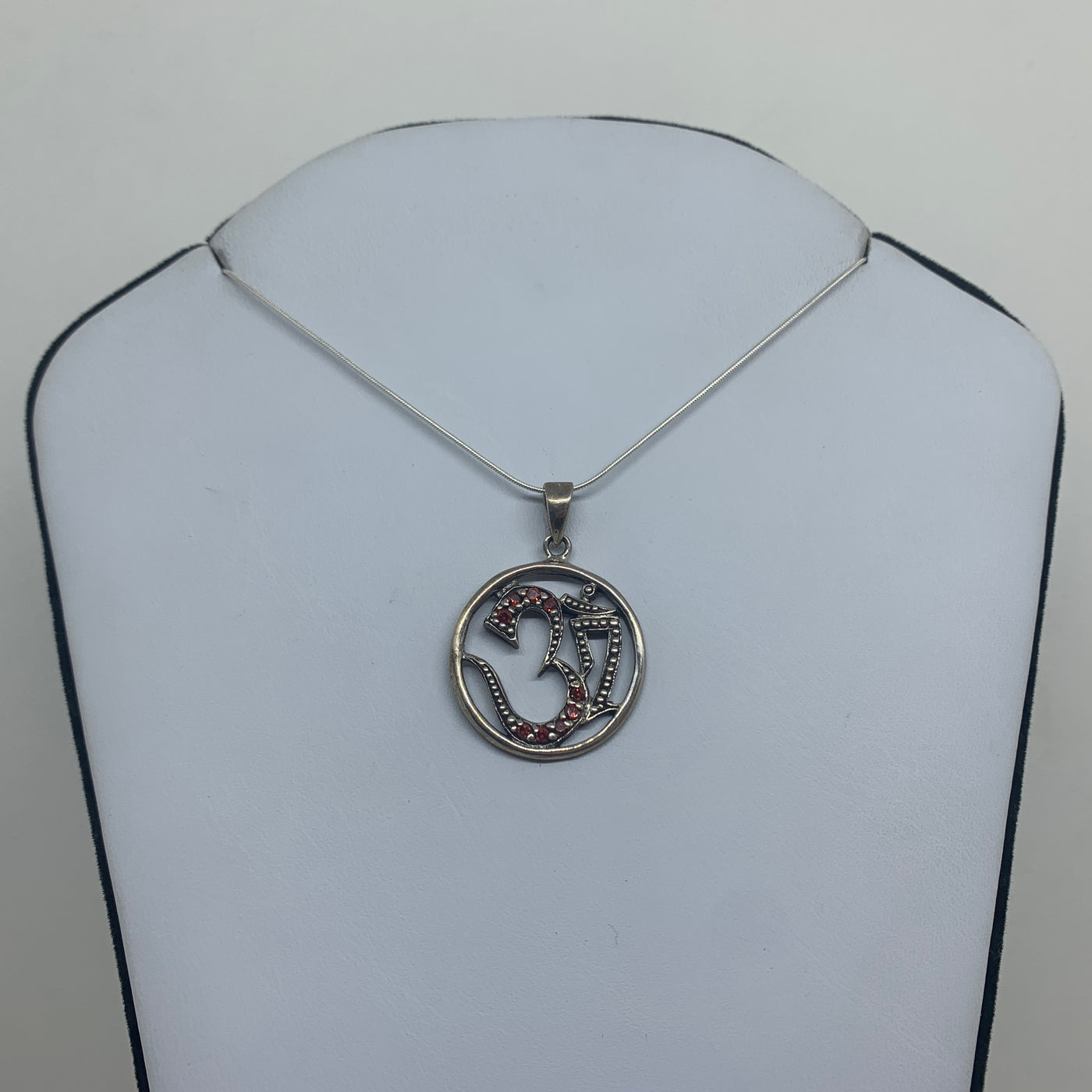 OM with Stones Pendant SS P6